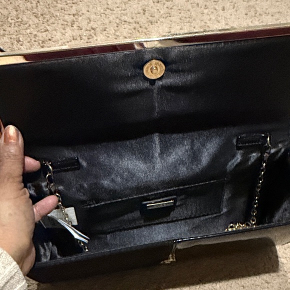 Aldo Black Clutch with Gold Trim - Picture 5 of 6